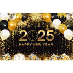 Toile de fond nouvel an 2025 ? parfaite pour photos du r�veillon, dimensions 2, 6x4 pieds, id�ale pour ...