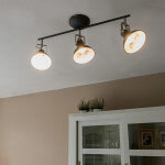 Tommy - spot plafond, plafonnier - 3 lumire - l 800 mm - gris fonc - rustique - clairage intrieur ...