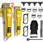 Tondeuse � cheveux pour homme + kit de tondeuse � lame en t, tondeuse � cheveux professionnelle sans ...