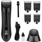 Tondeuse intime ? tondeuse intime homme 3 - en - 1 �tanche ipx7, rasoir corps, aisselles & pubis lames ...