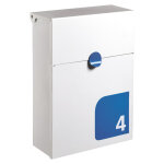Tondo e6731 - blu bo�te aux lettres en acier, taille m (courrier format a4, magazine), bo�te aux lettres ...