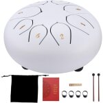 Tongue drum, 8 tons 6 pouces tambour de langue en acier tambours � fente handpan instrument, kit de batterie ...