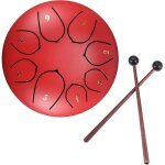 Tongue drum, 8 tons 6 pouces tambour de langue en acier tambours � fente handpan instrument, kit de batterie ...