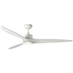 Faro barcelona - ventilateur de plafond dc tonic blanc avec led