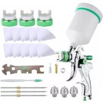Tonysa - hvlp professionnel pistolet � peinture 600cc avec 3 buses 1, 4mm 1, 7mm 2, 0mm, pistolet pulv�risateu ...