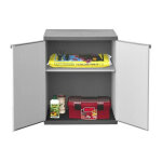 Tood - armoire de rangement basse en resine 1 tablette