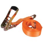 Toolland sangle d'arrimage, en 2 parties, avec tendeur  cliquet et crochets doigts serrs, pour l'arrimage ...
