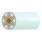 Levac - topcar - cble inox 7 torons de 7 fils - gain pvc blanc trait anti - uv - vendu au mtre - ...