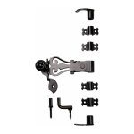 Accessoires d'espagnolette noir -  crochets courbs - provence torbel industrie