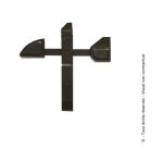 Arrt de portail  bascule en fonte paisseur maximal du portail 58 mm finition noir torbel 0885001