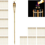 Torche de jardin en lot de 100, flambeaux en bambou, avec mèche, éclairage d'ambiance, hauteur : 90 cm, ... Torche de jardin en lot de 100, flambeaux en bambou, avec mèche, éclairage d'ambiance, hauteur : 90 cm, ...