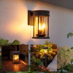 Torches solaires pour l'ext�rieur, lanterne de table vacillante, solaire pour l'ext�rieur, applique murale ...