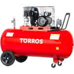 Torros - compresseur mobile � entra�nement par courroie � huile cuve 200 l 2, 2 kw / 3 ch 10 bars 400 ...