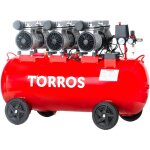 Torros - compresseur silencieux sans huile cuve 100 l 2, 2 kw / 3 ch 480 l / min 10 bar 63 db(a) 230v ...