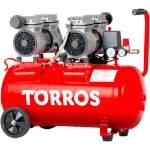 Torros - compresseur silencieux sans huile cuve 50 l 1, 1 kw / 1, 5 ch 280 l / min 10 bar 63 db(a) 230v ...