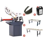 Torros - scie � ruban pour m�taux 0 - 60� capacit� 225 mm 1, 11 kw 230v avec 2 convoyeurs 1m et 2m 5 ...