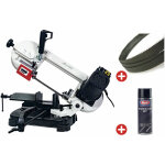 Torros - scie � ruban portable � m�taux 0 - 60� capacit� de coupe ronde 125 mm 0, 4 kw 230v avec 3 lames ...