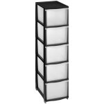 5five simply smart ? tour de rangement 5 tiroirs en plastique ? dimensions 37x26, 8x102, 4 cm ? polypropyl�ne ...