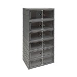 Tour de rangement pliable  6 niveaux  104cm gris