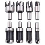 Tourillon � bois 8 pcs forets � bois en acier haute vitesse rout � bois outil de coupe de prise de bois ...