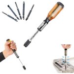Tournevis � cliquet push pull, spirale de r�glage, avec 5 t�tes rempla�ables - eosnow