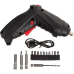 Tournevis �lectrique rechargeable mini 15 pi�ces perceuse - visseuse sans fil noire compacte outil multifoncti ...