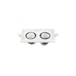Trajectoire - encastr� led 2x11w rectangulaire 225x128x79mm blanc 2 spots orientables 3000k 2x800lm 230v ...