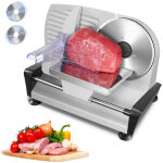 Trancheuse �lectrique, 200w, �quip�e de deux lames amovibles en acier inoxydable 304, argent�e, forhere ...