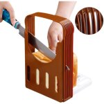 Trancheuse � pain pliable et r�glable pour sandwichs, bagels, pain au levain et g�teaux, 16, 5 � 22. ...