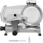 Trancheuse � viande trancheuse �lectrique pour aliments de charcuterie de 340 w. lame en acier inoxydable ...