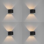 Transfer - applique murale - 4 pi�ces - l 80 mm - noir - moderne - �clairage int�rieur - salon i chambre ...