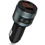 Transmetteur fm, transmetteur d'autoradio qc 3. 0 adaptateur de radio fm bluetooth sans fil pour voiture ...