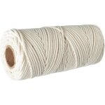Treetalk - corde coton macram� 3mm, 100m fil de coton, 100% naturel fil de macram�, ficelle corde de ...