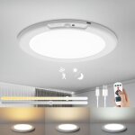 Treetalk - plafonnier led avec detecteur de mouvement, 6000mah rechargeable plafonnier sans fil avec ...
