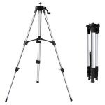 Trepied pour niveau laser trepied laser 1, 5m, �lescopique tripole avec niveau � bulle et adaptateur ...