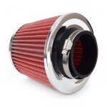 Tresice france - filtre � air conique universel rouge / chrome + 3 adaptateurs amio - 01282