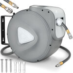 Tresko enrouleur automatique de tuyau  air comprim 10m connexion 1 / 4  dvidoir tuyau automatique ...