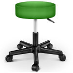 Tresko tabouret de travail vert tabouret  roulettes sige pivotant par 360 rembourrage de 10 cm