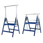 Trteau d'chafaudage, trteau pliant, trteaux rglables en hauteur, lot de 4