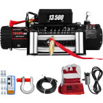 Treuil �lectrique 12v, 13500lb / 6125kg treuil � c�ble d'acier de r�cup�ration sans fil, train d'engrenage ...