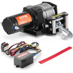 Treuil electrique vtt utv capacite de traction 1361 kg 12 v cc avec cable en acier a 7 brins ? 0, 5 x ...