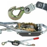 Treuil de levage manuel crochet de remorquage 2t 2000kg corde cble en acier