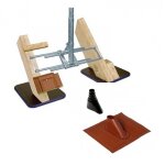 Triax mfc 700 fixation charpente acier galvanis� + tuile mall�able alu rouge brique