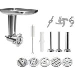 Trimec ? hachoir � viande en acier inoxydable pour kitchenaid ? accessoire robuste et durable ? haute ...