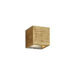 Applique, applique murale led en bois brad naturel en wood, trio