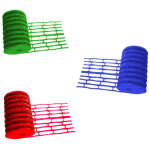 Trio de grillages avertisseur 25 m x 30 cm = bleu + rouge + vert