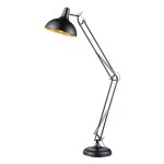 Lampadaire noir led culot e27 - trio - salvador