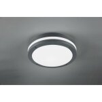 Trio - plafonnier led avec detecteur 11w 1180lm 3000k 30cm anthracite piave 50216588 50216588 50216588 ...