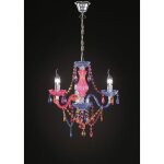 Trio - lustre baroque, lustre baroque 3 lampes multicolore en acrylique