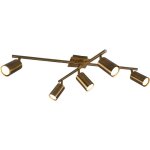 Trio - plafonnier 5 spots orientables lighting marley laiton vieilli Trio - plafonnier 5 spots orientables lighting marley laiton vieilli